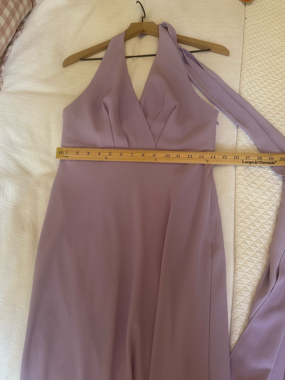 ASTR Hilaire Halter Midi Dress Size Medium Lilac - Picture 11 of 12